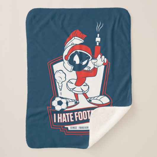MARVIN THE MARTIAN™ "I Hate Football" Graphic シェルパブランケット (正面)