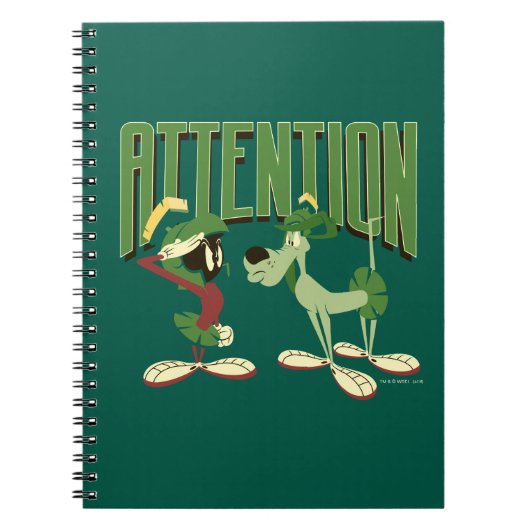 MARVIN THE MARTIAN™ & K-9 "Attention" ノートブック (正面)
