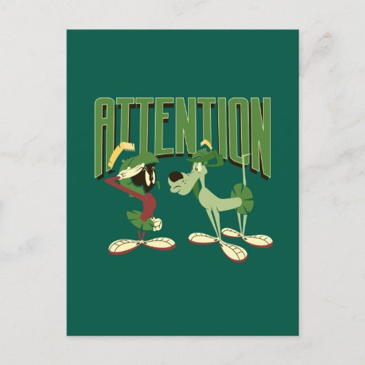MARVIN THE MARTIAN™ & K-9 "Attention" ポストカード (正面)