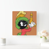 Marvin The Martian™ Ready With Laser(火星のレーザー対応) スクエア壁時計 (ホーム)