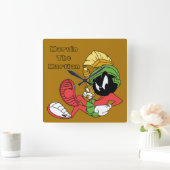 MARVIN THE MARTIAN™ Recliningとレーザー スクエア壁時計 (ホーム)