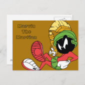 MARVIN THE MARTIAN™ Recliningとレーザー ポストカード (正面/裏面)