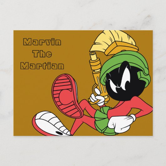 MARVIN THE MARTIAN™ Recliningとレーザー ポストカード (正面)