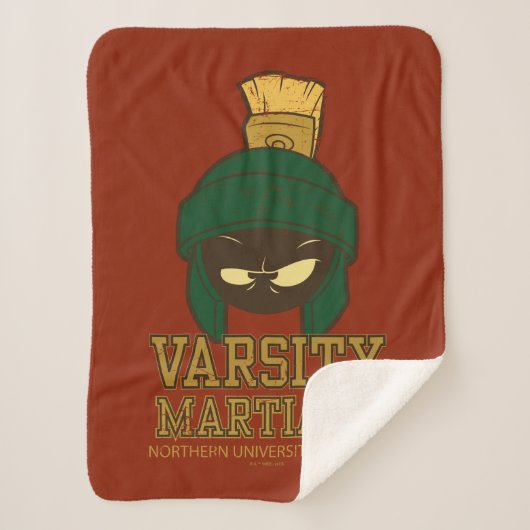 MARVIN THE MARTIAN™ Varsity Collegiate Graphic シェルパブランケット (正面)
