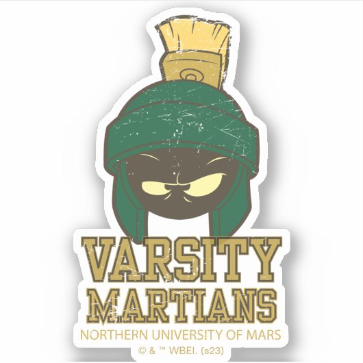 MARVIN THE MARTIAN™ Varsity Collegiate Graphic シール (正面)