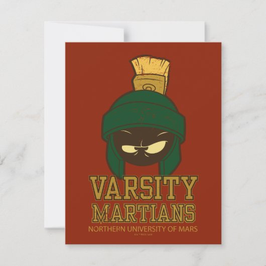 MARVIN THE MARTIAN™ Varsity Collegiate Graphic ノートカード (正面)