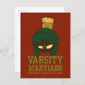 MARVIN THE MARTIAN™ Varsity Collegiate Graphic ポストカード (正面/裏面)