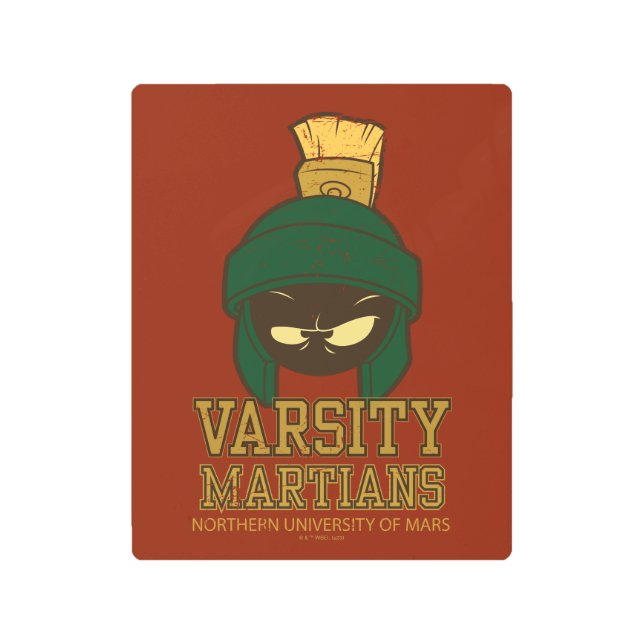 MARVIN THE MARTIAN™ Varsity Collegiate Graphic メタルプリント (正面)