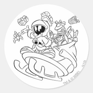 MARVIN THE MARTIAN™ with Toys ラウンドシール
