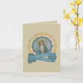 Maryのカスタマイズ可能なImmaculateハート カード (黄色い花)