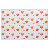 Maryのハートと白の背景のバラ ファブリック (ファットクウォーター)