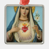 Maryの汚れなきハートOur Ladyの宗教的なイメージ メタルオーナメント (正面)