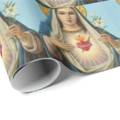 Maryの汚れなきハートOur Ladyの宗教的なイメージ ラッピングペーパー (ロールコーナー)