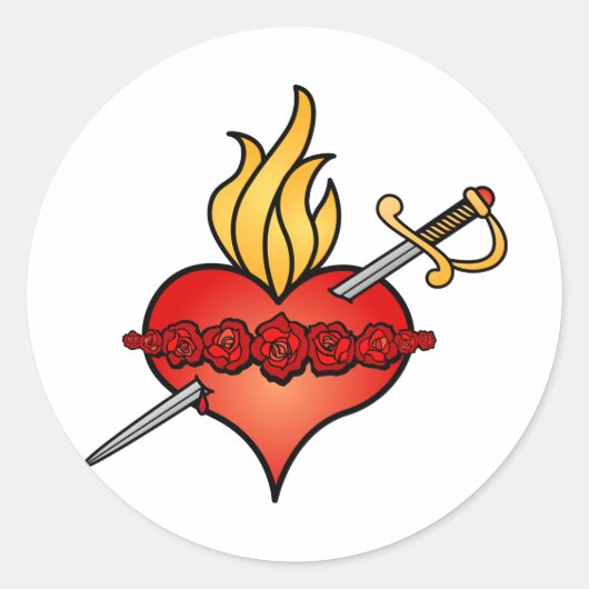 Maryアイコンのハートを省略 ラウンドシール (正面)