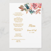 MARYウォーターカラーバラエメラルドグリーン結婚ズ メニュー (正面)