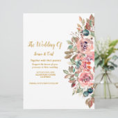 MARYウォーターカラーバラエメラルドグリーン結婚ズ 招待状 (スタンド正面)