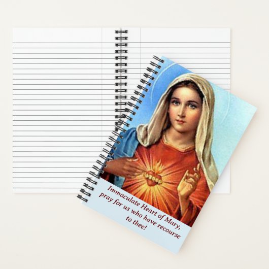 Maryハートジャーナルの完全な祈りの言葉 ノートブック (内側)