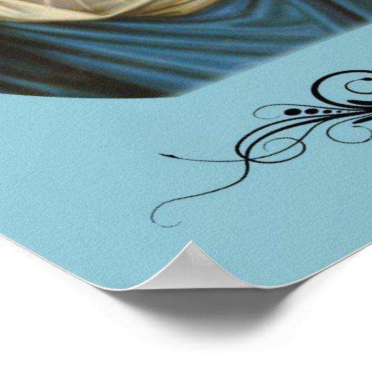 Maryハートポスタカスタムーの無垢 ポスター (角)