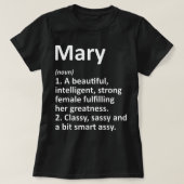 MARY定義名パーソナライズされたクリスマスおもしろい Tシャツ (デザイン正面)