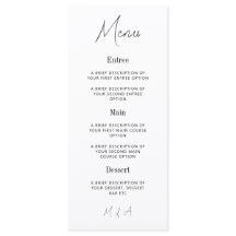 Mary – エレガントなウェディングメニュー