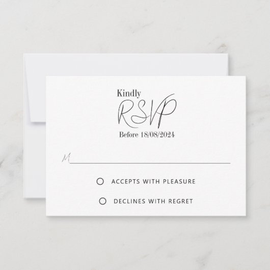 Mary -モダン Minimalst RSVP (正面)