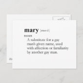 MARY (定義) ポストカード (正面/裏面)