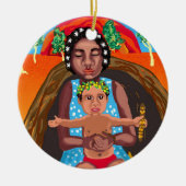 Mary and Jesus – オーストラリア出生 セラミックオーナメント (正面)