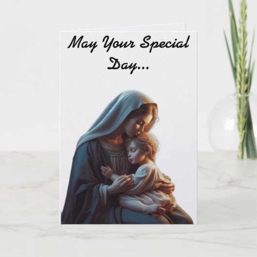 Mary And Jesus Mother's Day Greeting Card カード (正面)