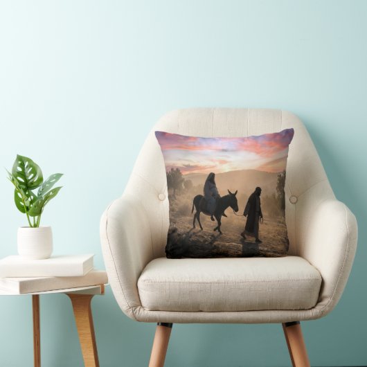 Mary and Joseph Traveling To Bethlehem クッション (椅子)