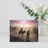 Mary and Joseph Traveling To Bethlehem シーズンポストカード (スタンド正面)