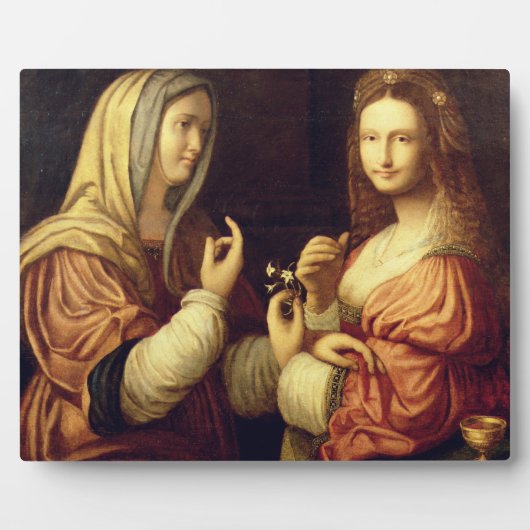 Mary and Martha (パネル上の油) フォトプラーク (正面)