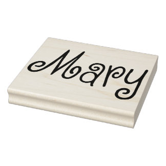 "Mary" - Authentic '60sレトロタイポグラフィアートスタンプ ラバースタンプ