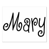 "Mary" - Authentic '60sレトロタイポグラフィアートスタンプ ラバースタンプ (インプリント)