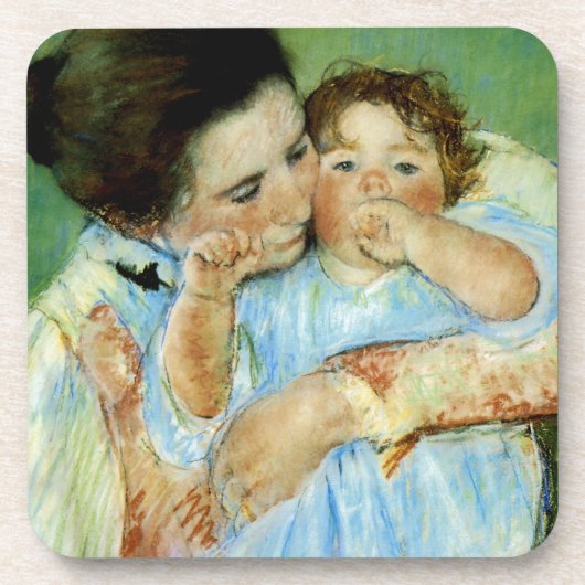 Mary Cassatによる母子 コースター (正面)