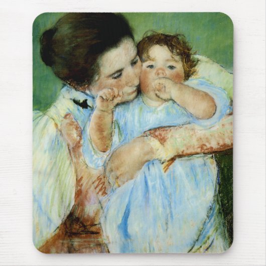Mary Cassatによる母子 マウスパッド (正面)