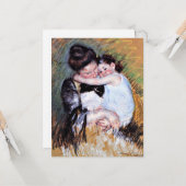 Mary Cassatt絵画's – 母と子 カード (正面/裏面インサイチュ)