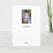 Mary Cassatt – お子様のお風呂 カード (裏面)