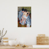 Mary Cassatt – お子様のお風呂 ポスター (キッチン)