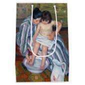 Mary Cassatt – お子様のお風呂 ミディアムペーパーバッグ (裏面)