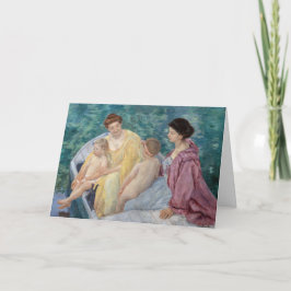 Mary Cassatt – ボートで2人の母親と子供 カード