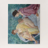 Mary Cassatt – ボートで2人の母親と子供 ジグソーパズル (縦)
