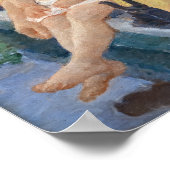 Mary Cassatt – ボートで2人の母親と子供 ポスター (角)