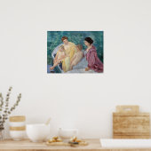 Mary Cassatt – ボートで2人の母親と子供 ポスター (キッチン)