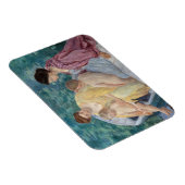 Mary Cassatt – ボートで2人の母親と子供 マグネット (右側)