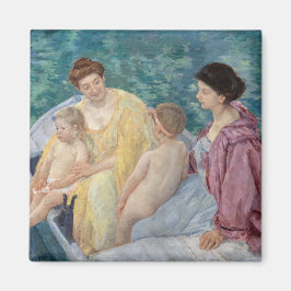 Mary Cassatt – ボートで2人の母親と子供 マグネット
