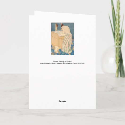 Mary Cassatt – 女性入浴 カード (裏面)