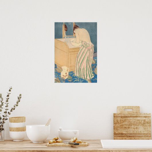 Mary Cassatt – 女性入浴 ポスター (キッチン)