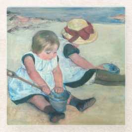 Mary Cassatt – 子供遊ズオンビーチ ガラスコースター