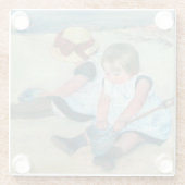 Mary Cassatt – 子供遊ズオンビーチ ガラスコースター (裏面)