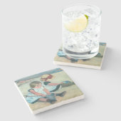 Mary Cassatt – 子供遊ズオンビーチ ストーンコースター (横)